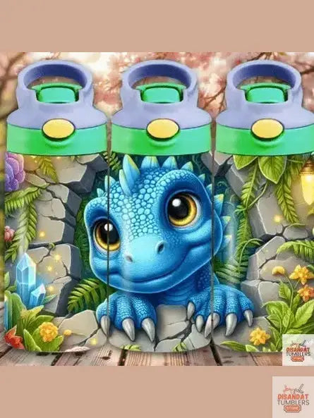 Adorable Kids Blue Dragon 12oz Thermal Tumbler Dis An Dat Tumbler Store