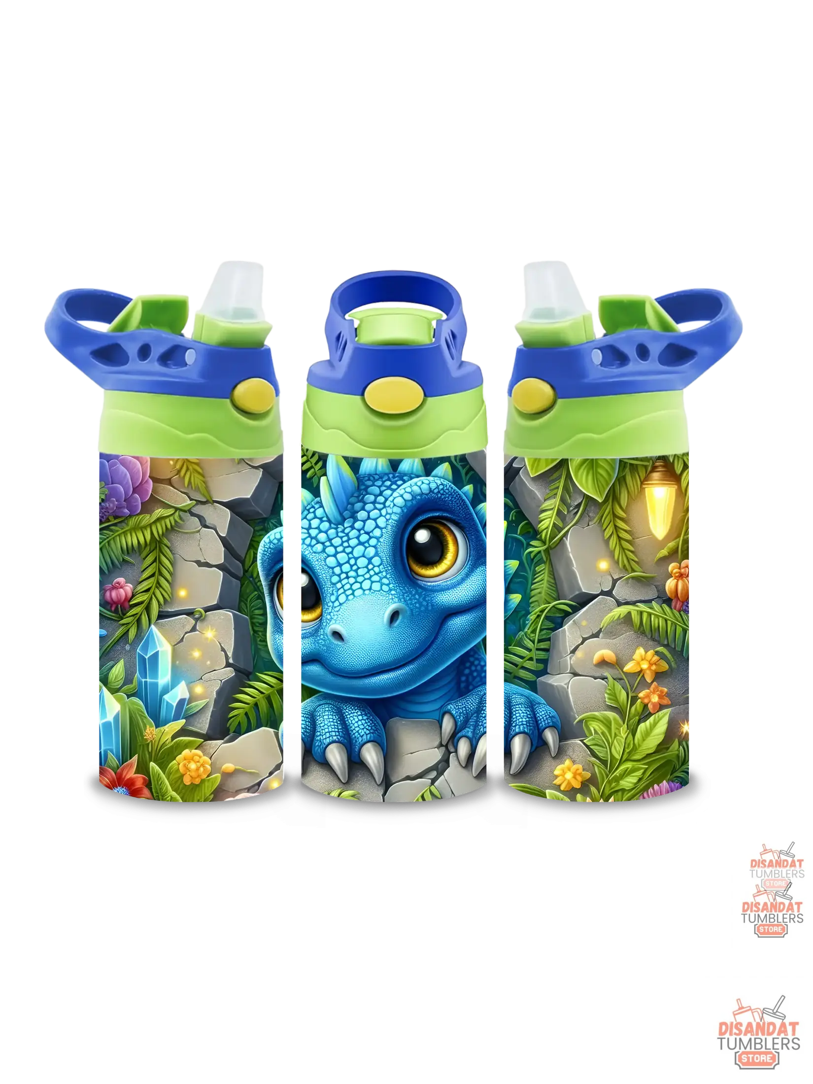 Adorable Kids Blue Dragon 12oz Thermal Tumbler Dis An Dat Tumbler Store