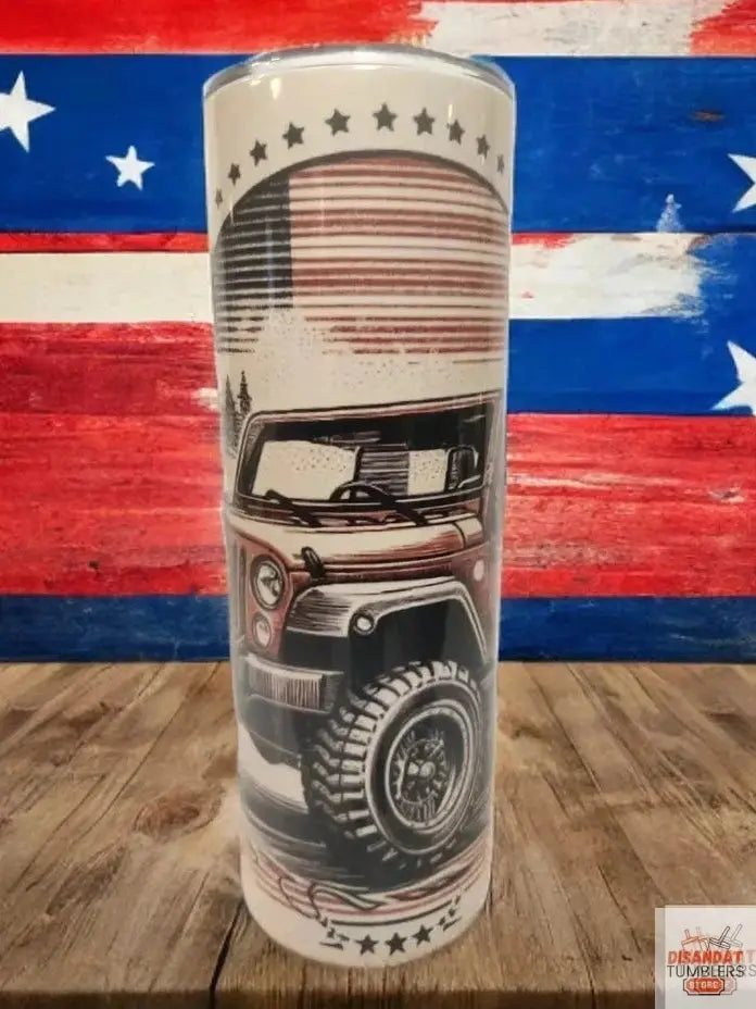 American Jeep 20oz Tumbler - Eco-Friendly & Reusable - Dis An Dat Tumbler Store