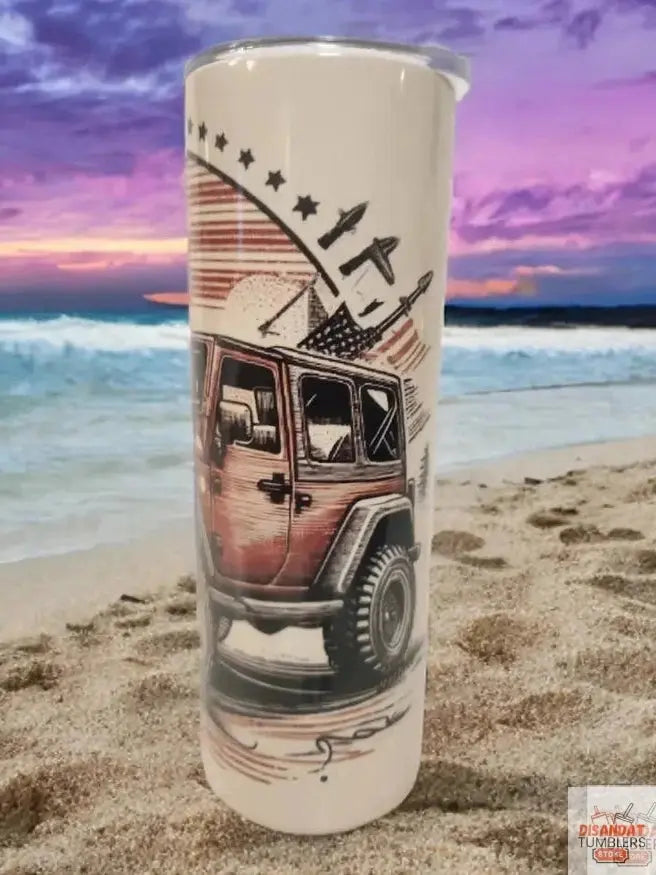 American Jeep 20oz Tumbler - Eco-Friendly & Reusable - Dis An Dat Tumbler Store