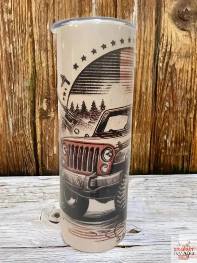 American Jeep 20oz Tumbler - Eco-Friendly & Reusable - Dis An Dat Tumbler Store