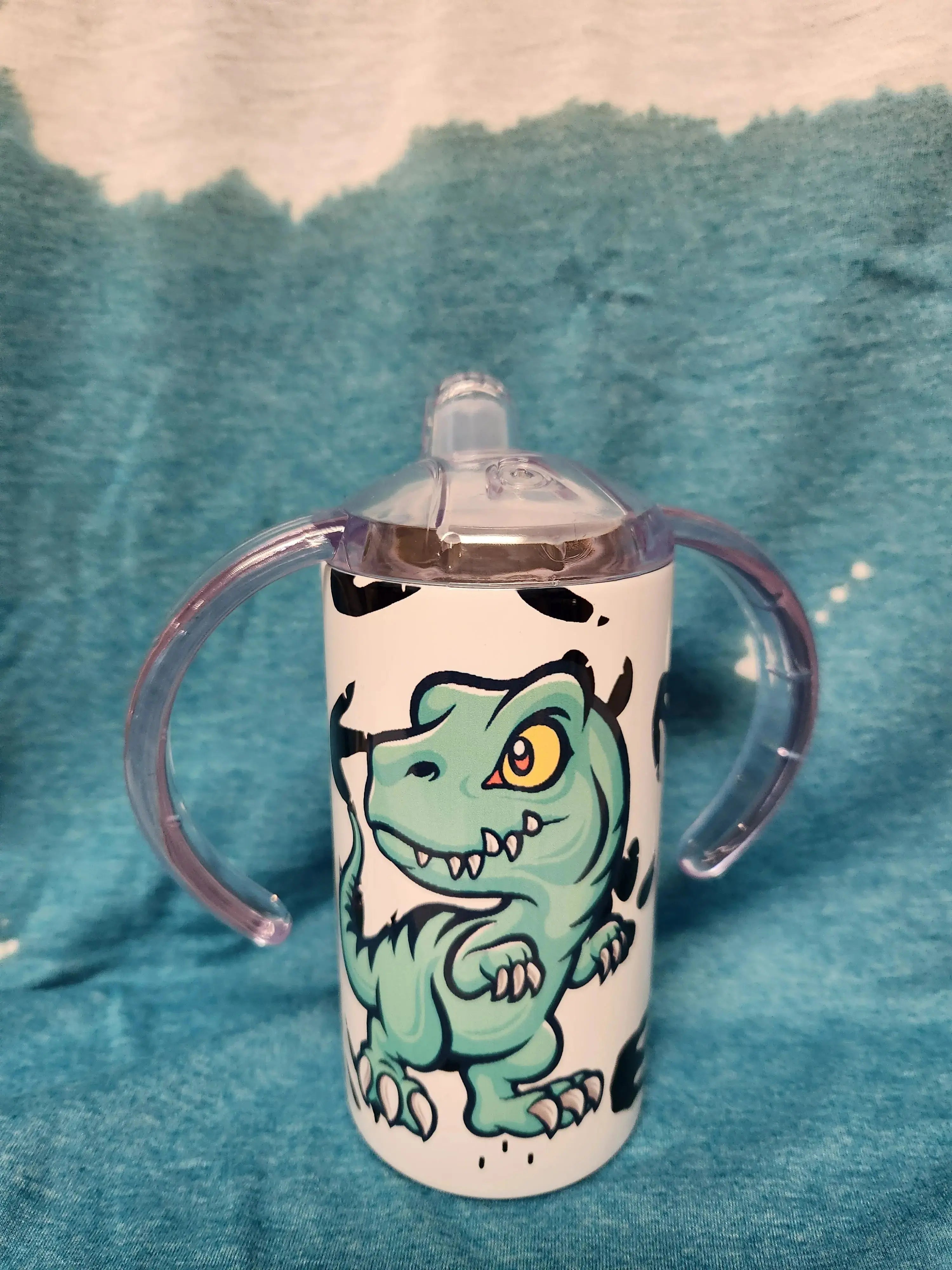Custom 12oz Dinosaurs Sippy Tumbler - Image #1