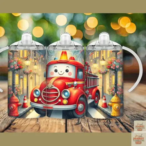 Baby Firetruck Sippy 12oz Tumbler Dis An Dat Tumbler Store