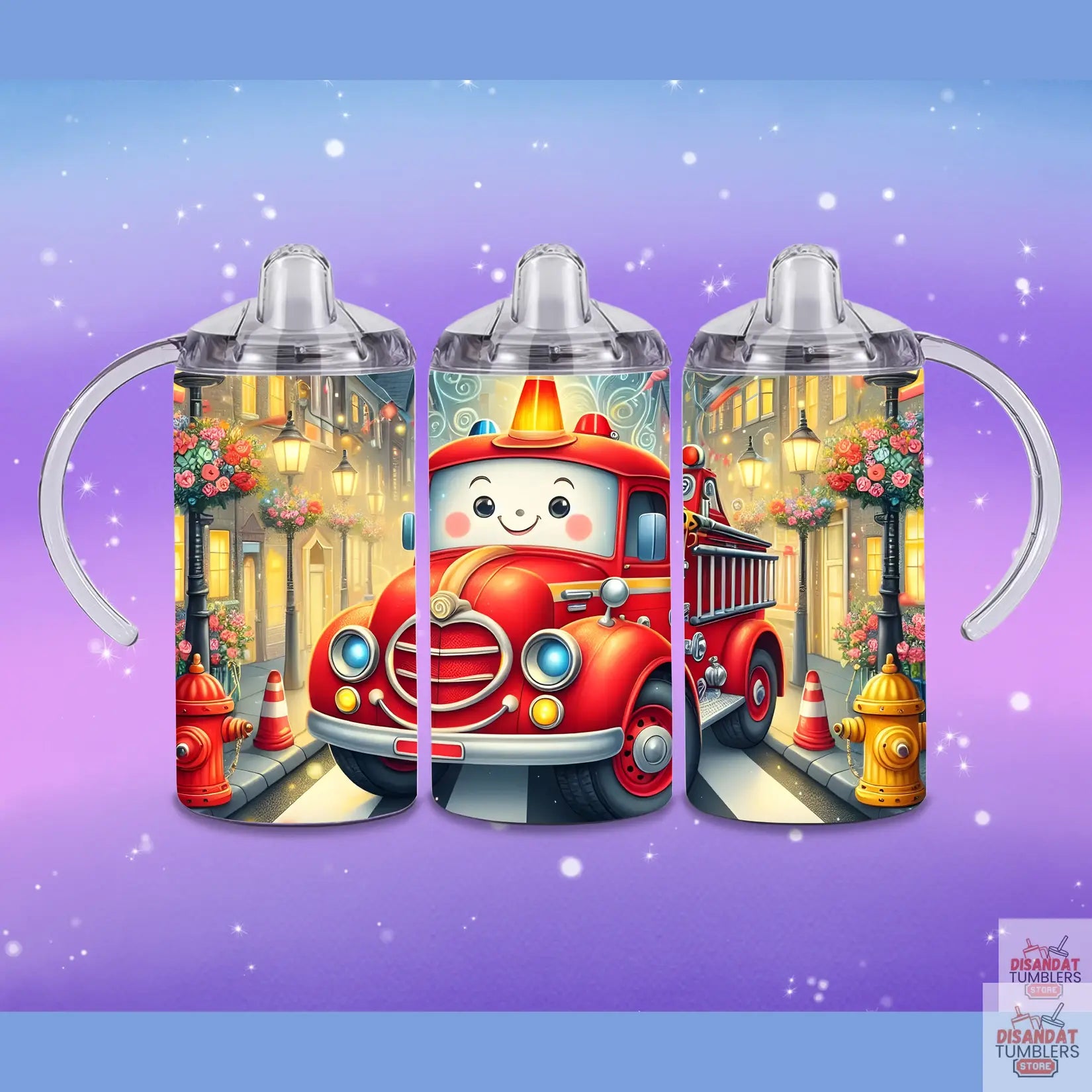 Baby Firetruck Sippy 12oz Tumbler Dis An Dat Tumbler Store