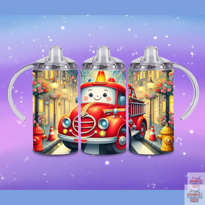 Baby Firetruck Sippy 12oz Tumbler Dis An Dat Tumbler Store