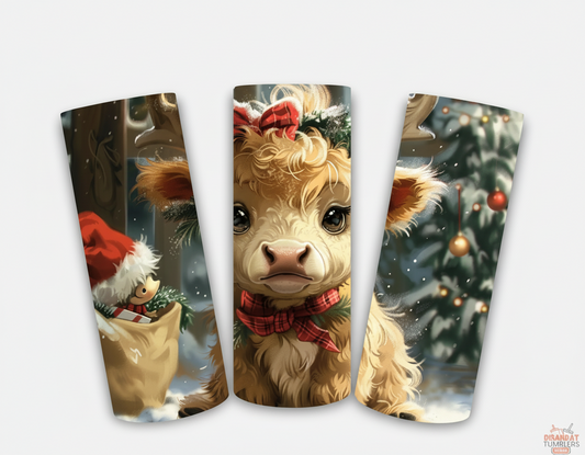 Baby Heifer Christmas 20oz Tumbler - Dis An Dat Tumbler Store