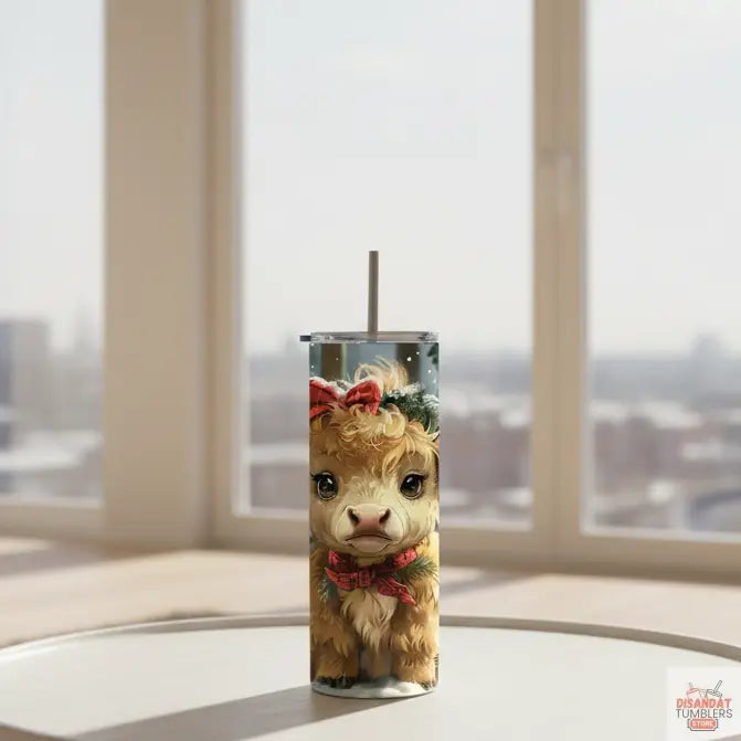 Baby Heifer Christmas 20oz Tumbler - Dis An Dat Tumbler Store