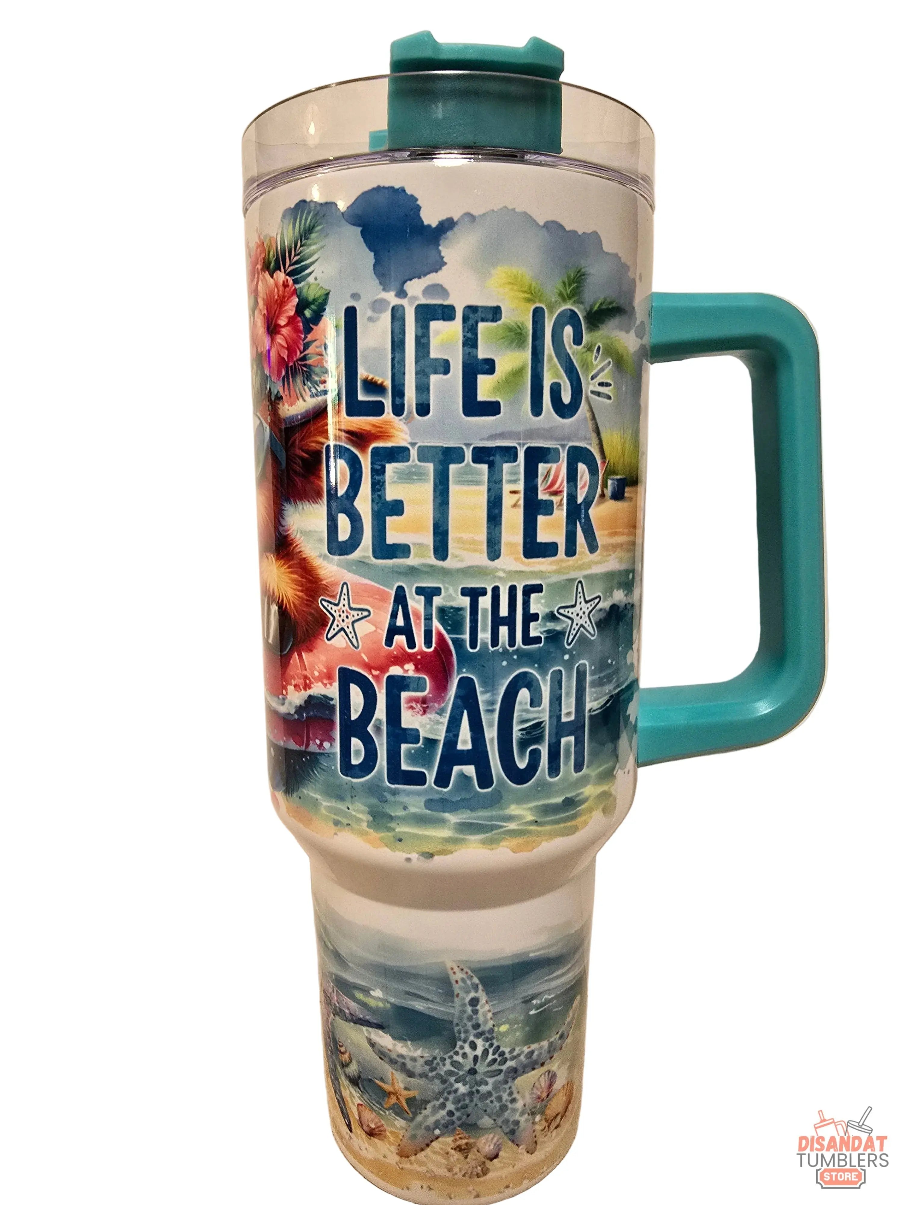 Beach hair don't care Heifer 40oz Tumbler Dis An Dat Tumbler Store