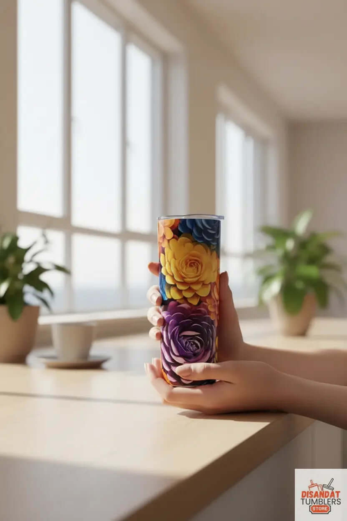 Beautiful Floral Tumbler 20oz 30oz | Gift | Dis An Dat