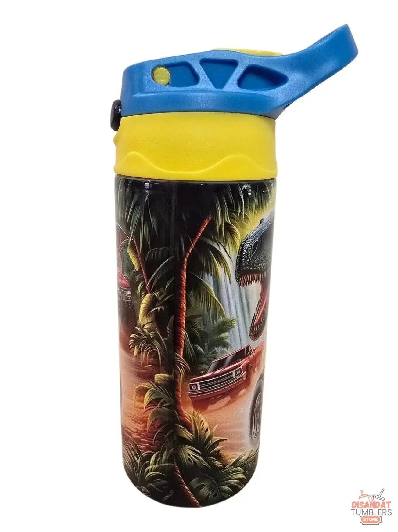 Big trucks with Dinosaurs boys 12oz thermal Tumbler DisAnDat