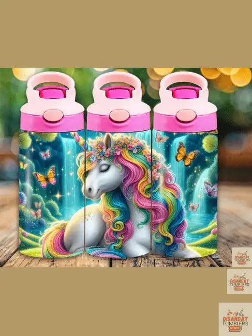 Colorful Girls Unicorn 12oz Thermal Tumbler - Dis An Dat Tumbler Store