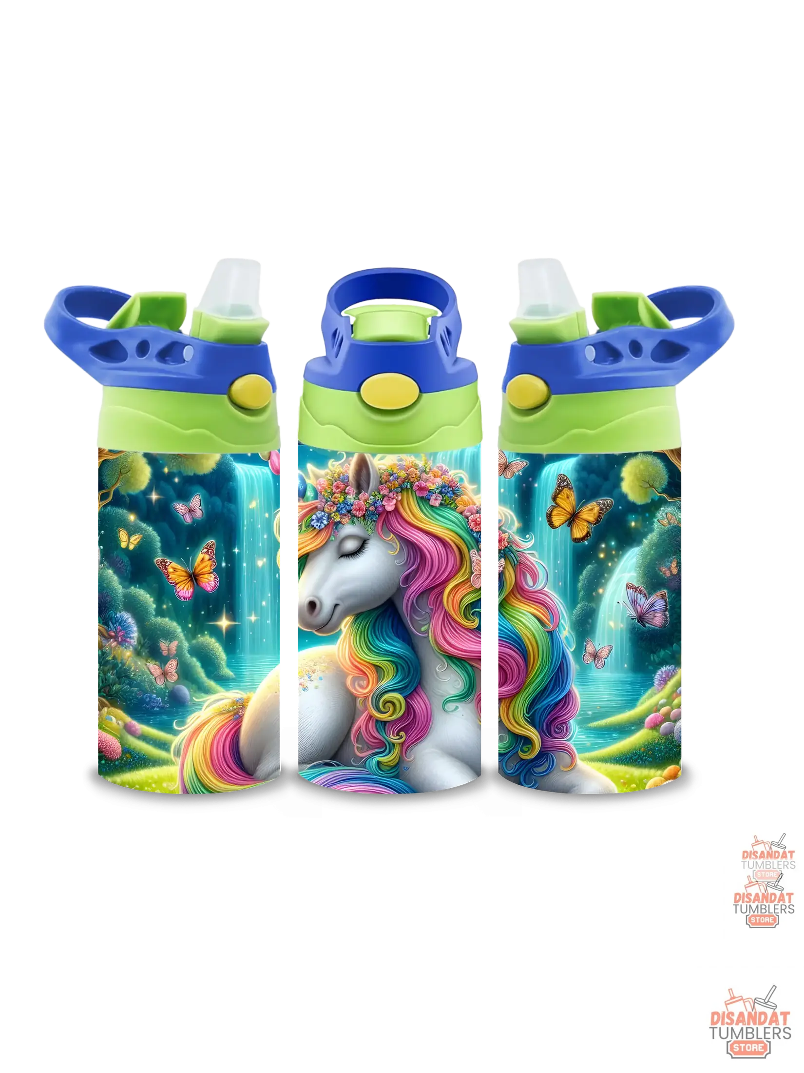 Colorful Girls Unicorn 12oz Thermal Tumbler - Dis An Dat Tumbler Store