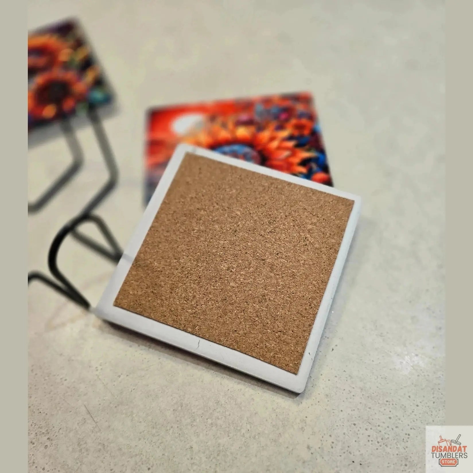 Colorful 🌻 Sunflower 4-inch Coasters - Dis An Dat Tumbler Store