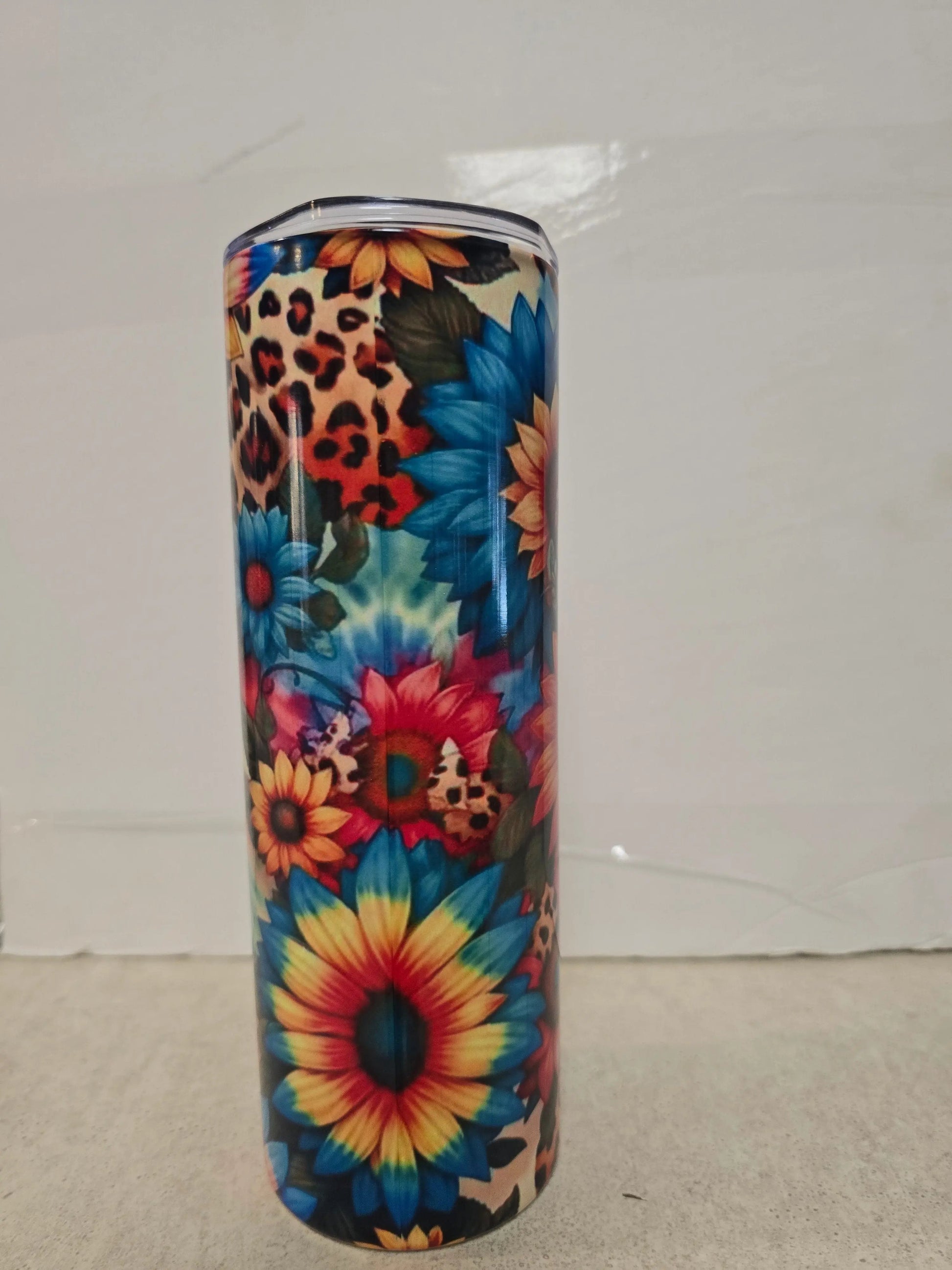 Colorful Sunflowers/ Cheetah 20oz Tumbler - Dis An Dat Tumbler Store