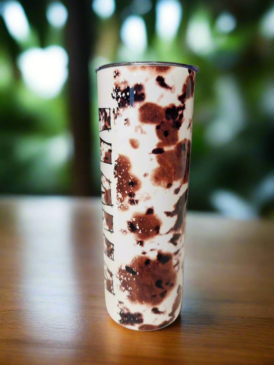 Custom 20oz cow hide Mama Tumbler - Image #3