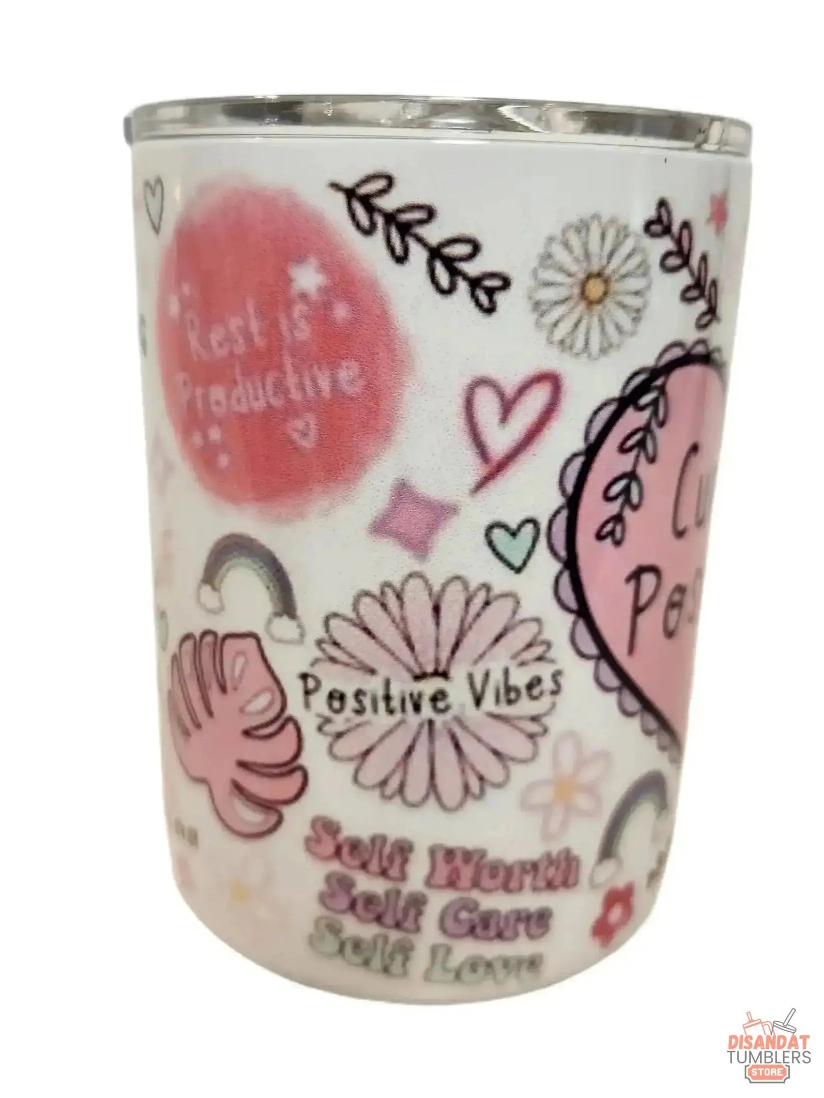 Cup of Positive 10oz coffee Tumbler Dis An Dat Tumbler Store