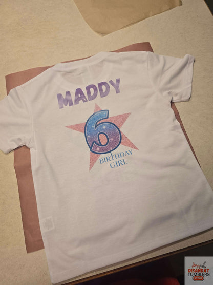 Custom Birthday T-Shirt | Personalized Party Tee - Dis An Dat Tumbler Store