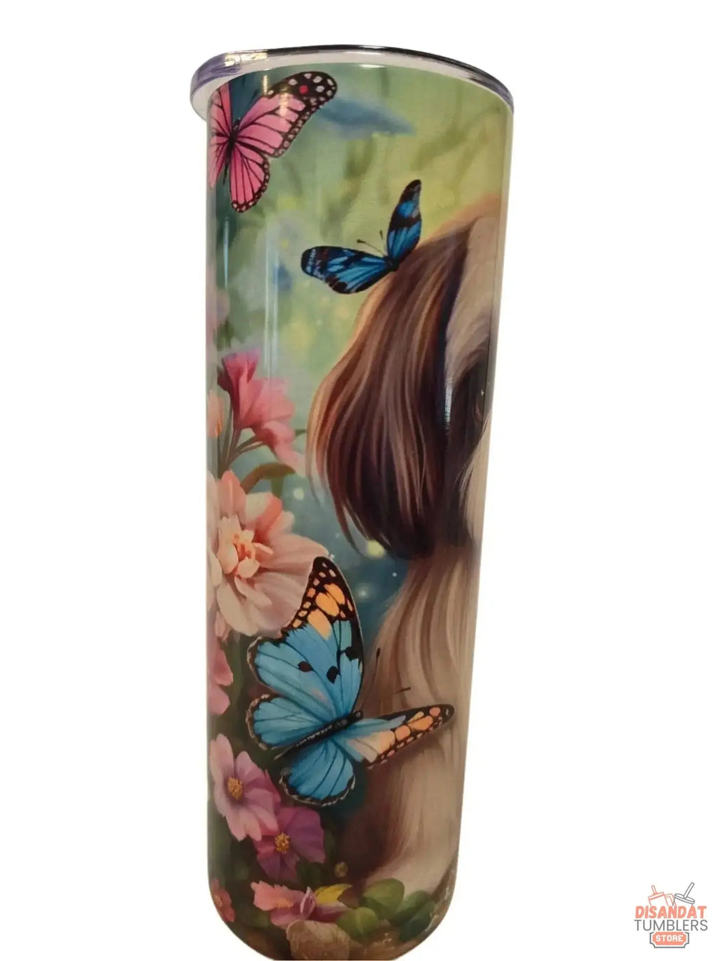Cute Shitz with Butterfly 20oz Tumbler - Eco-Friendly & Reusable - Dis An Dat Tumbler Store