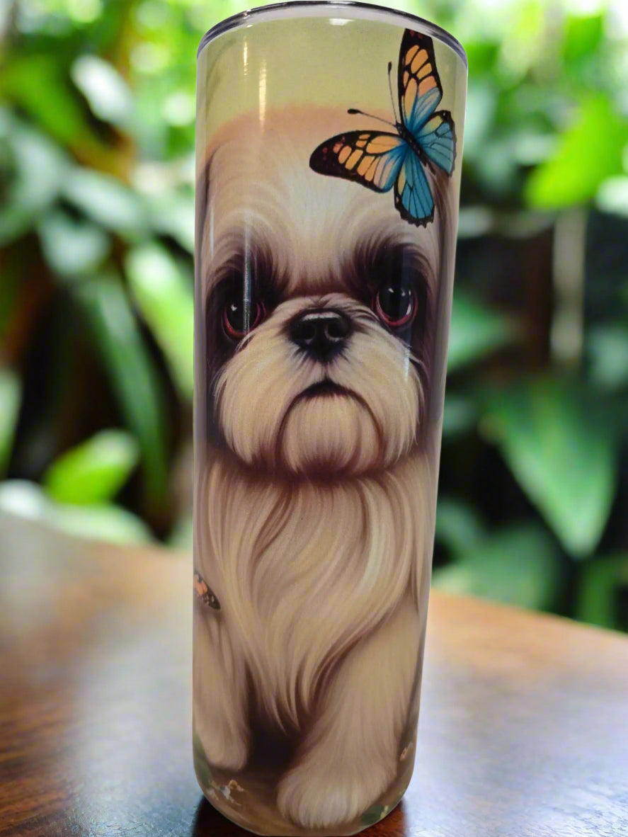 Cute Shitz with butterfly 20oz Tumbler Dis An Dat