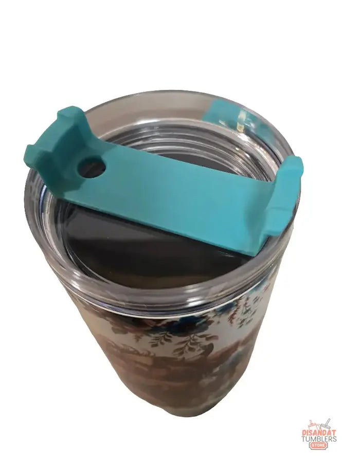 Cute teal Highland Cow 40oz Tumbler - Dis An Dat Tumbler Store