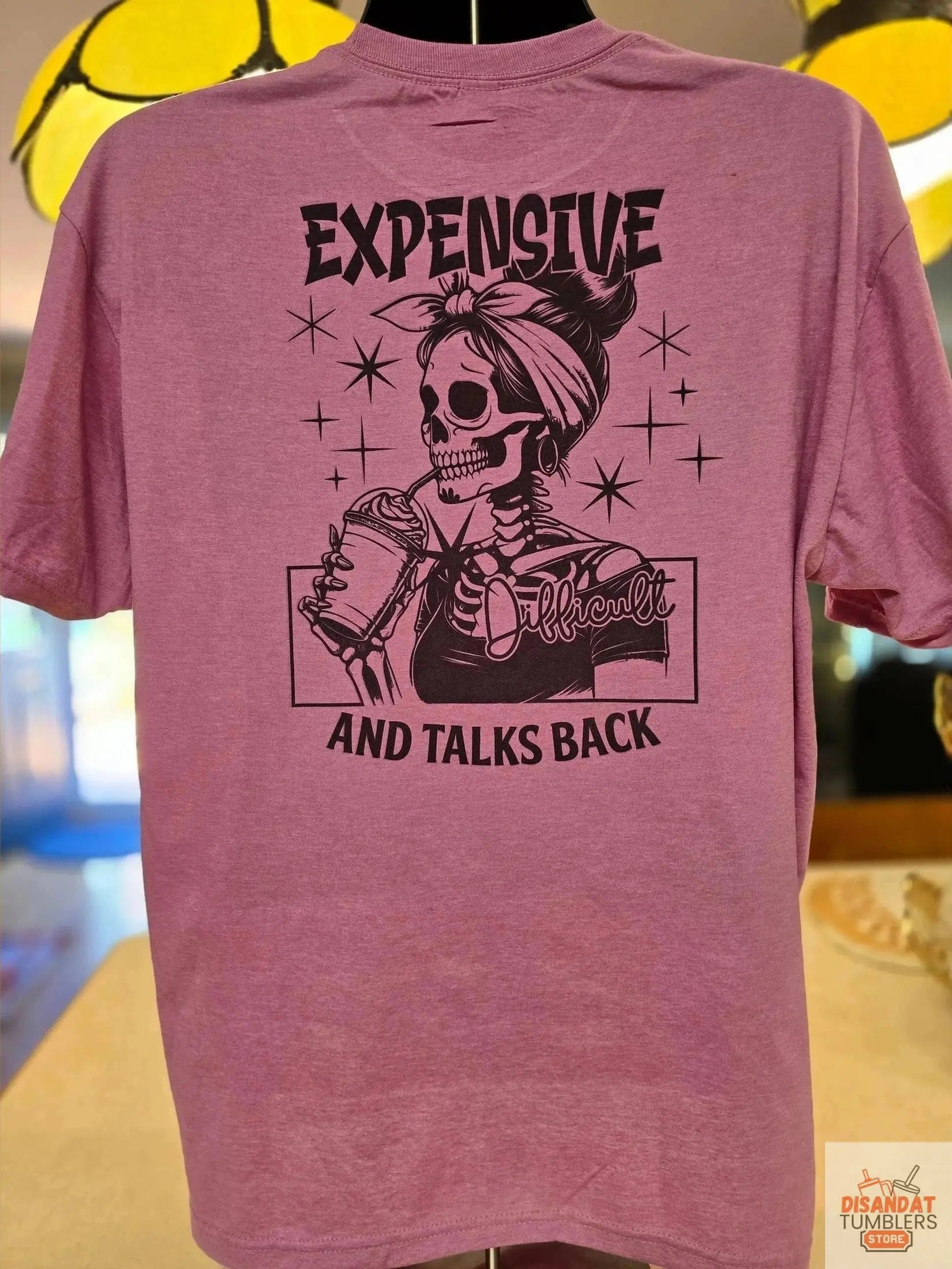 Expensive and talks back Women's 👕 t-shirt DisAnDat