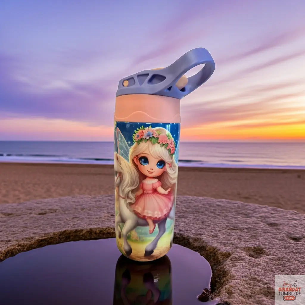 Fairy Princess with Unicorn 12oz Thermal Tumbler