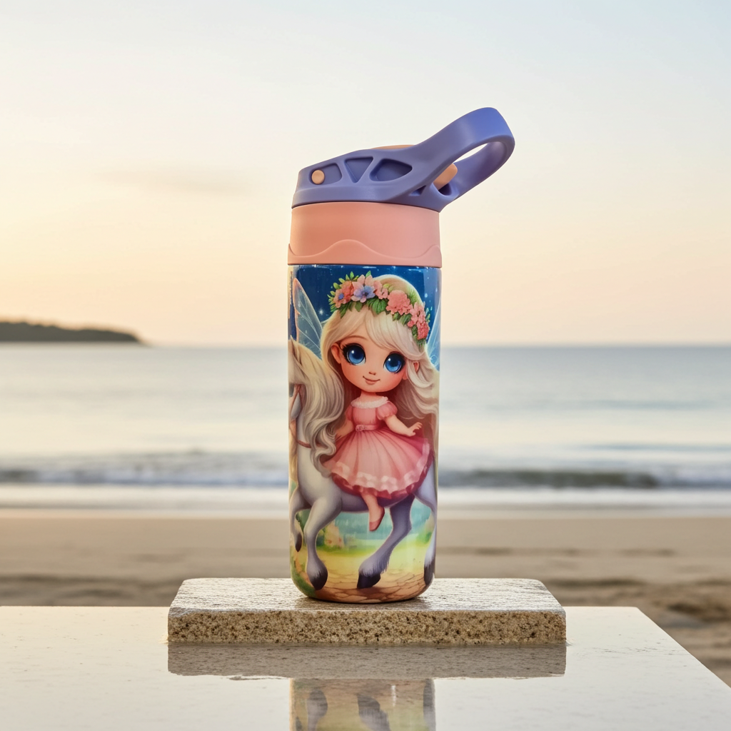 Fairy Princess with Unicorn 12oz Thermal Tumbler Dis An Dat Tumbler Store