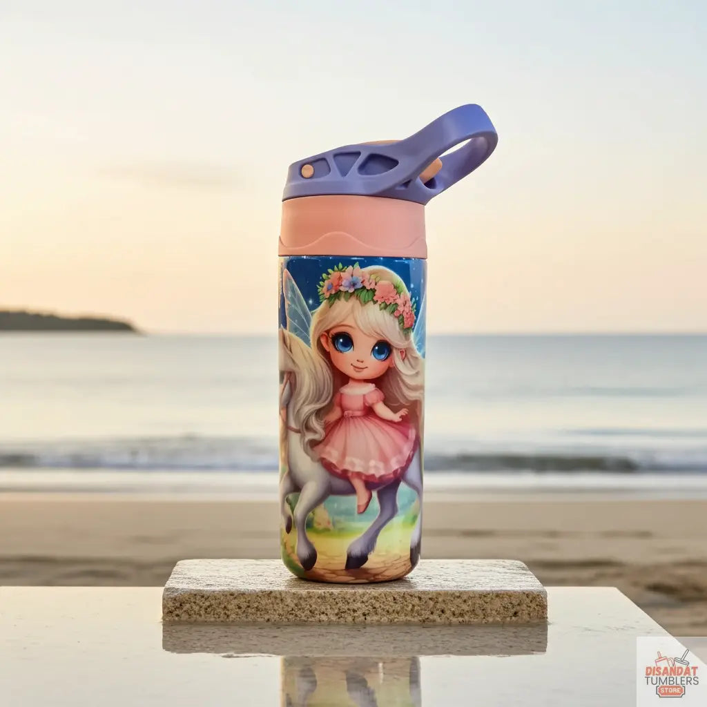 Fairy Princess with Unicorn 12oz Thermal Tumbler