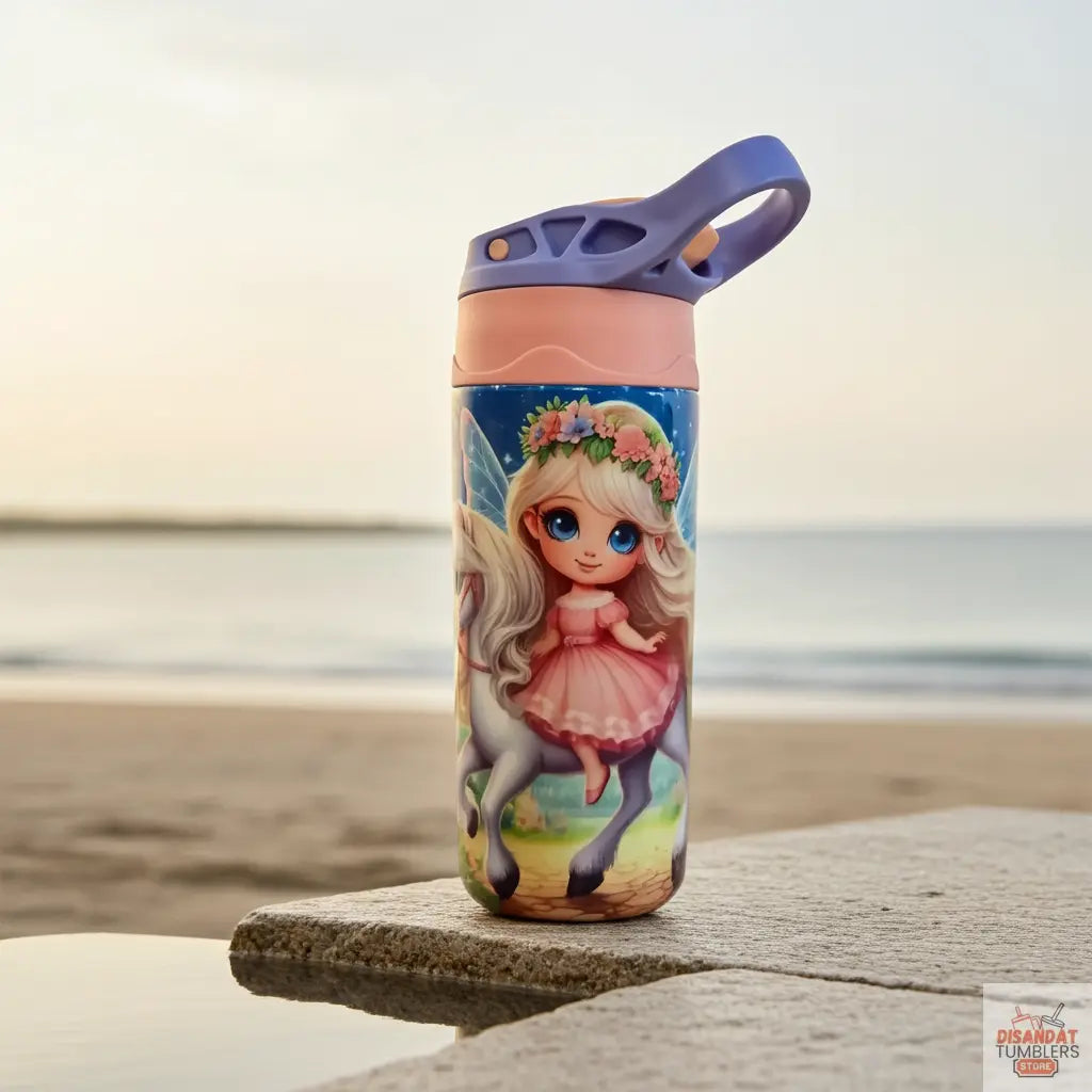 Fairy Princess with Unicorn 12oz Thermal Tumbler