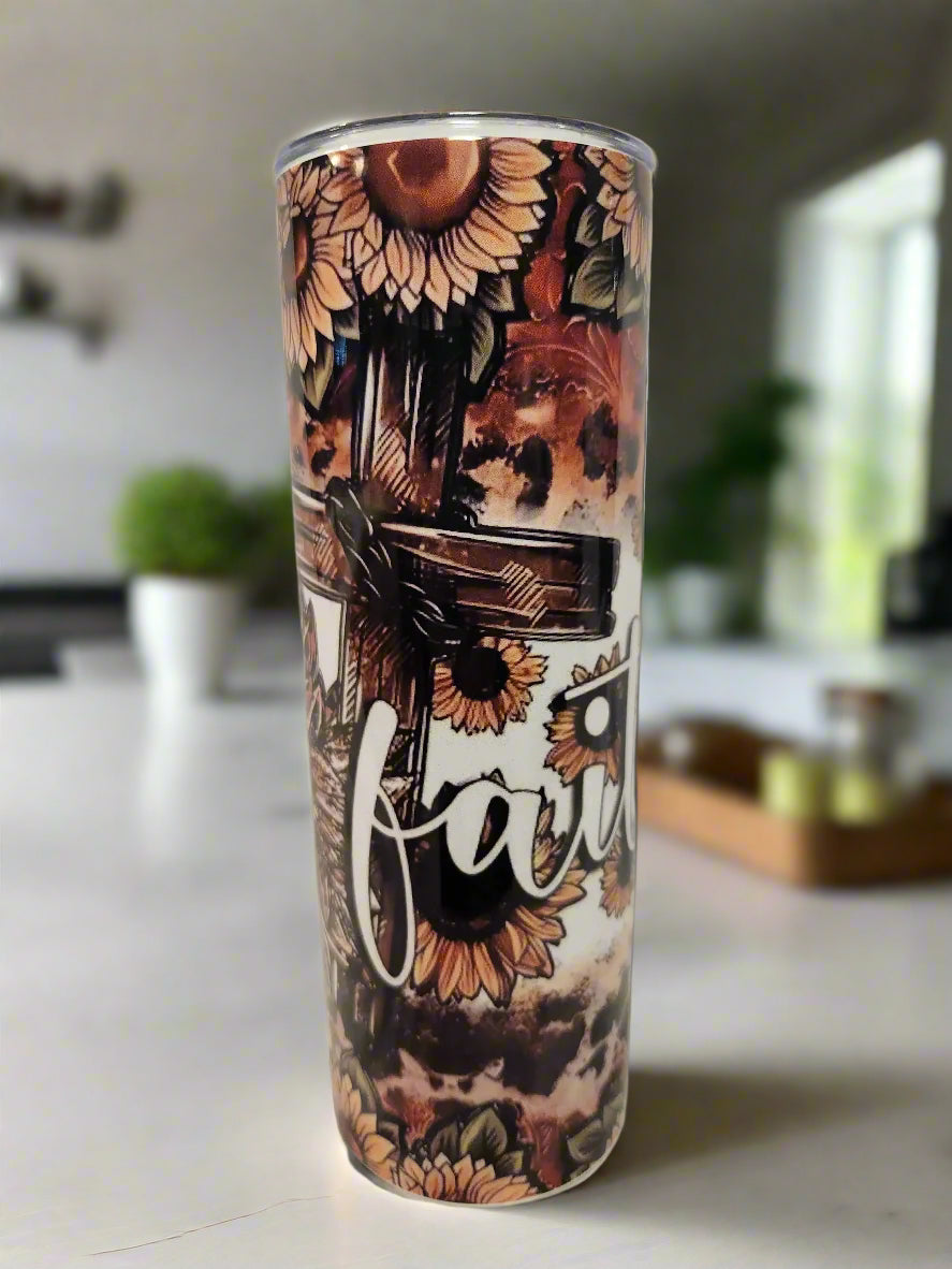 Custom 20oz Faith / Crosses Tumbler - Image #1