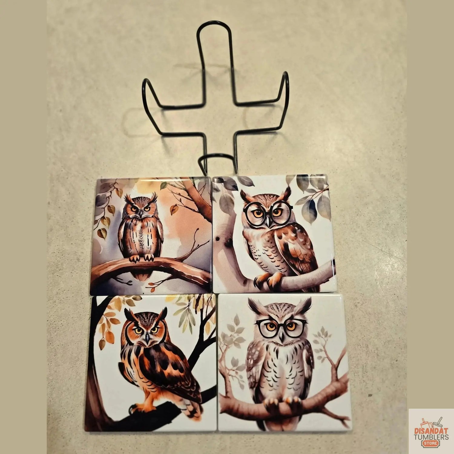 Fall Owls 4-inch Coasters Dis An Dat Tumbler Store