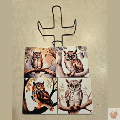 Fall Owls 4-inch Coasters Dis An Dat Tumbler Store