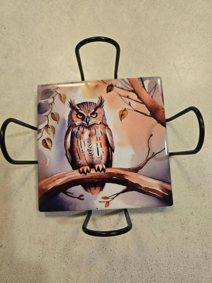 Fall Owls 4-inch Coasters Dis An Dat Tumbler Store
