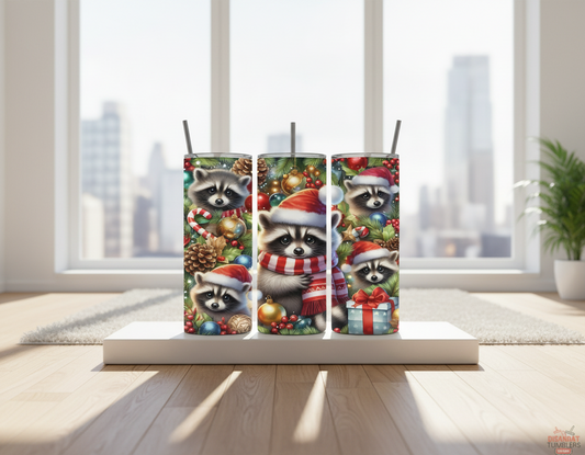 Festival Racoon Christmas 20oz Tumbler Dis An Dat Tumbler Store