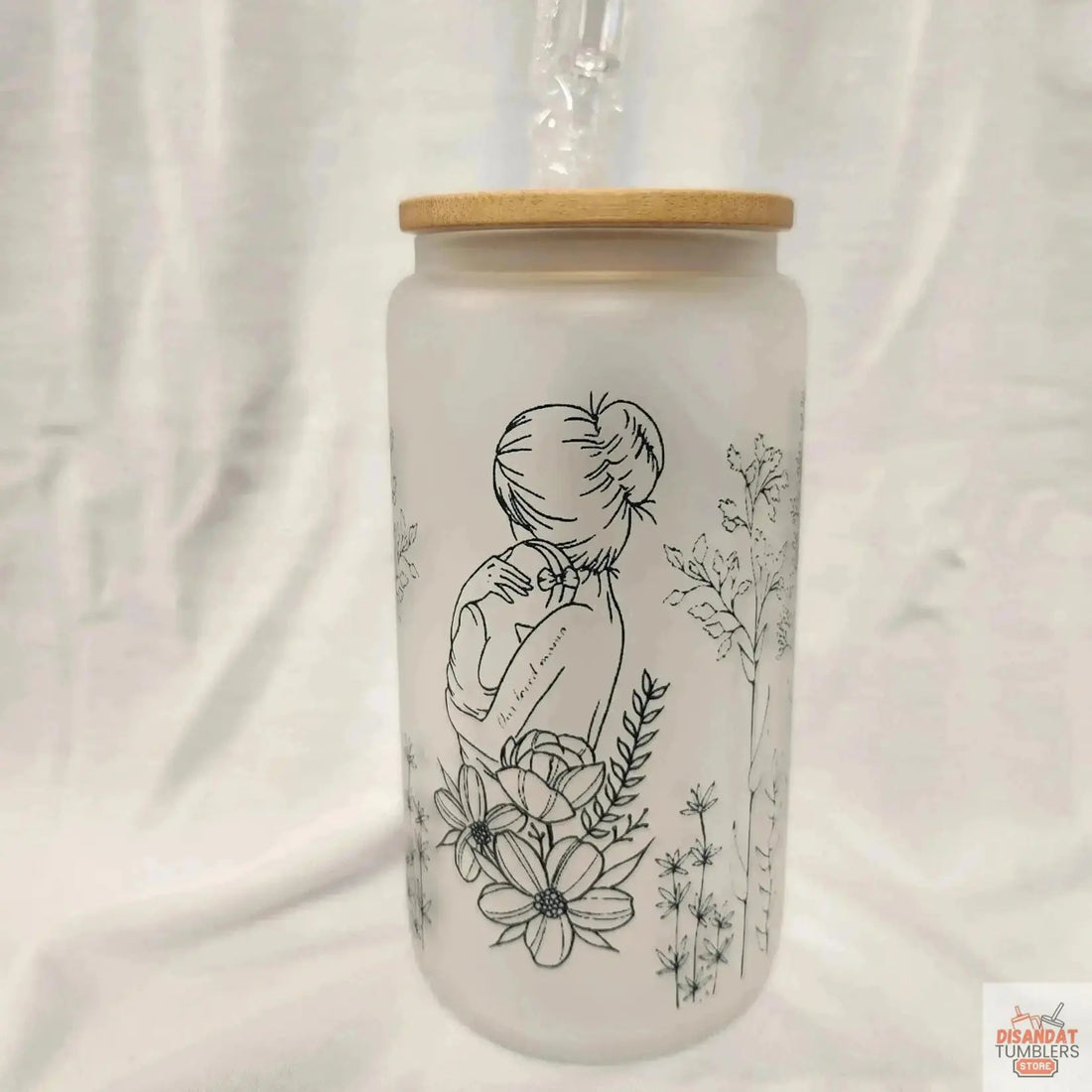 Frosted Glass 16oz Mother Tumbler DisAnDat