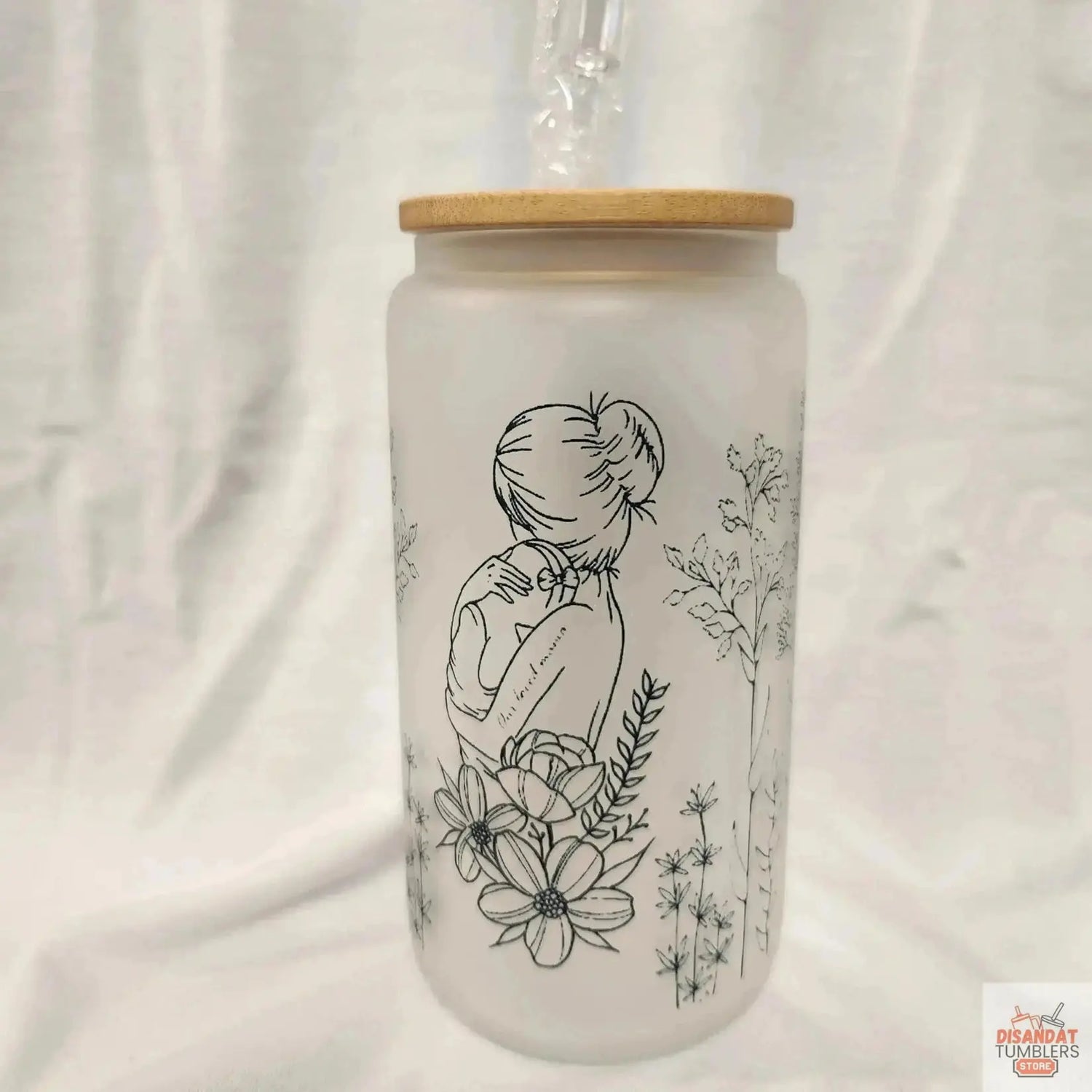 Frosted Glass 16oz Mother Tumbler DisAnDat