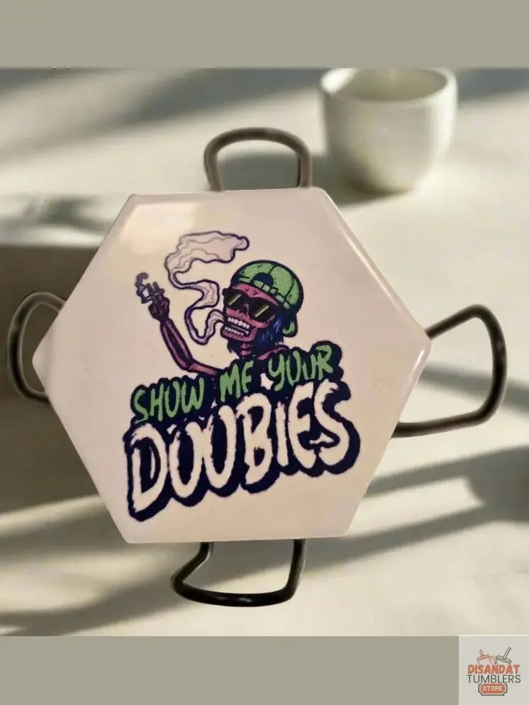 Funny smoke octagon 4-inch Coasters Dis An Dat Tumbler Store