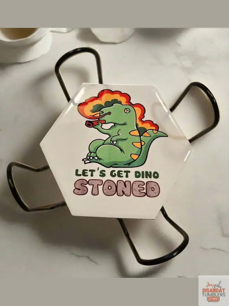Funny smoke octagon 4-inch Coasters Dis An Dat Tumbler Store