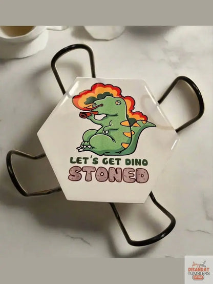 Funny smoke octagon 4-inch Coasters Dis An Dat Tumbler Store