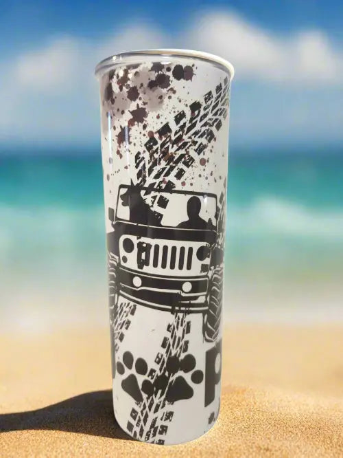 Get dirt jeep with pet 20oz Tumbler A Little Dis An Dat Tumblers