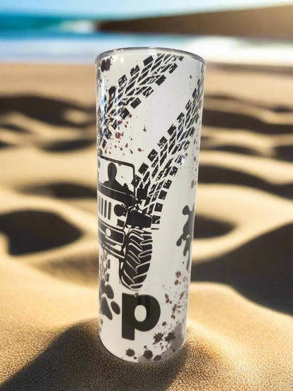 Get dirt jeep with pet 20oz Tumbler - Dis An Dat Tumbler Store