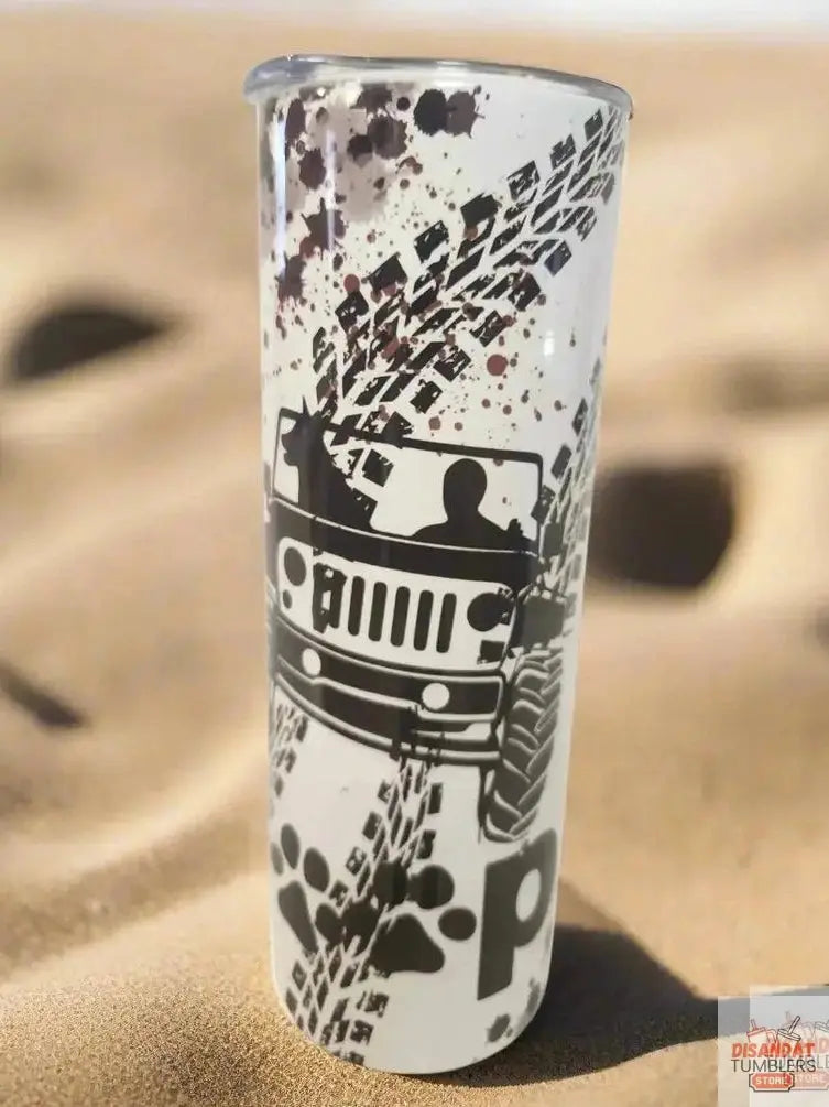 Get dirt jeep with pet 20oz Tumbler - Dis An Dat Tumbler Store
