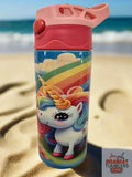 Girls Colorful Unicorn 12oz Thermal Tumbler DisAnDat