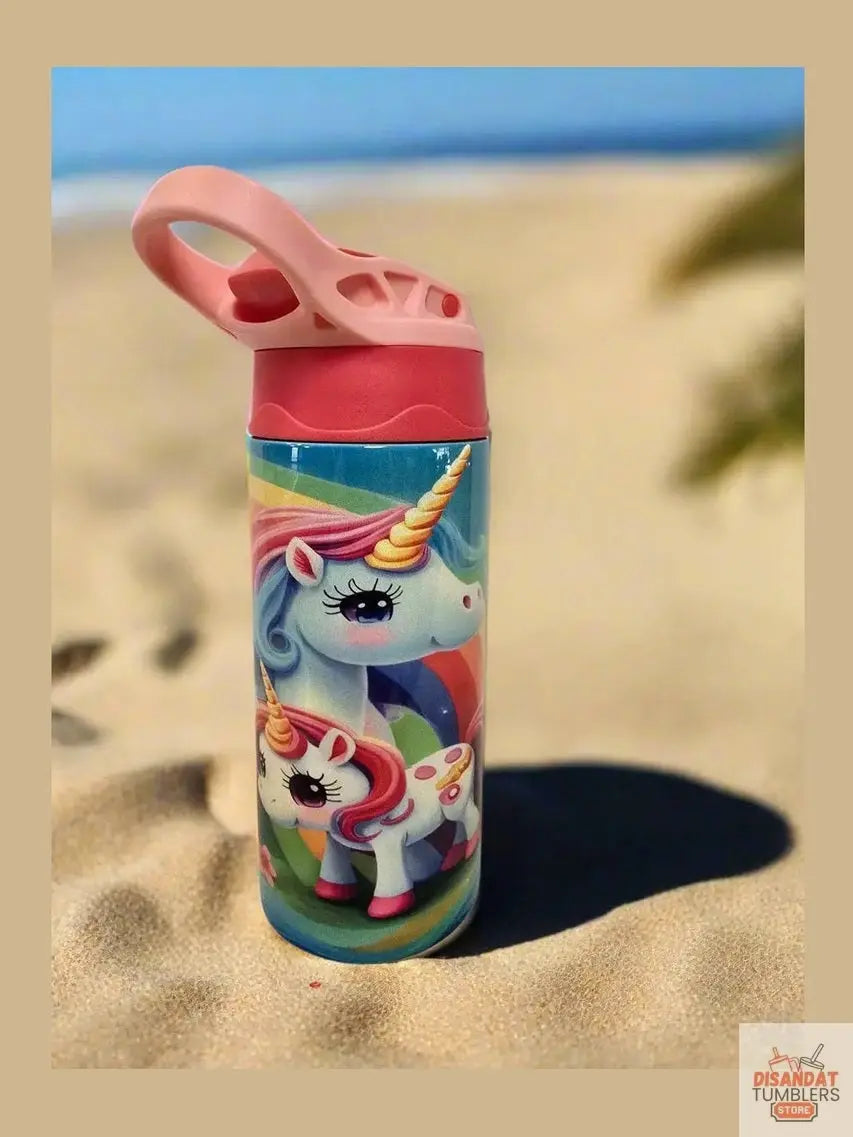 Girls Colorful Unicorn 12oz Thermal Tumbler DisAnDat