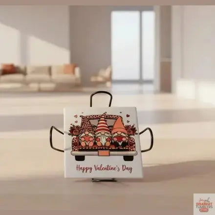 Gnome V-day 4-inch Table Coasters - Dis An Dat Tumbler Store