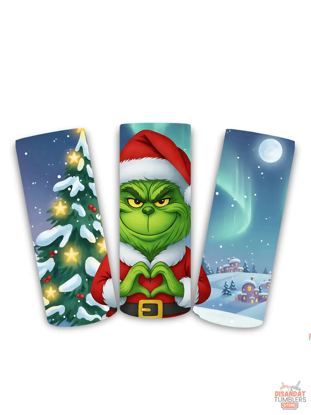 Green Santa Christmas 20oz Tumbler - Eco-Friendly Reusable - Dis An Dat Tumbler Store
