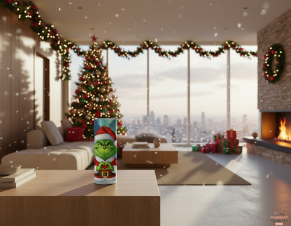 Green Santa Christmas 20oz Tumbler - Eco-Friendly Reusable - Dis An Dat Tumbler Store