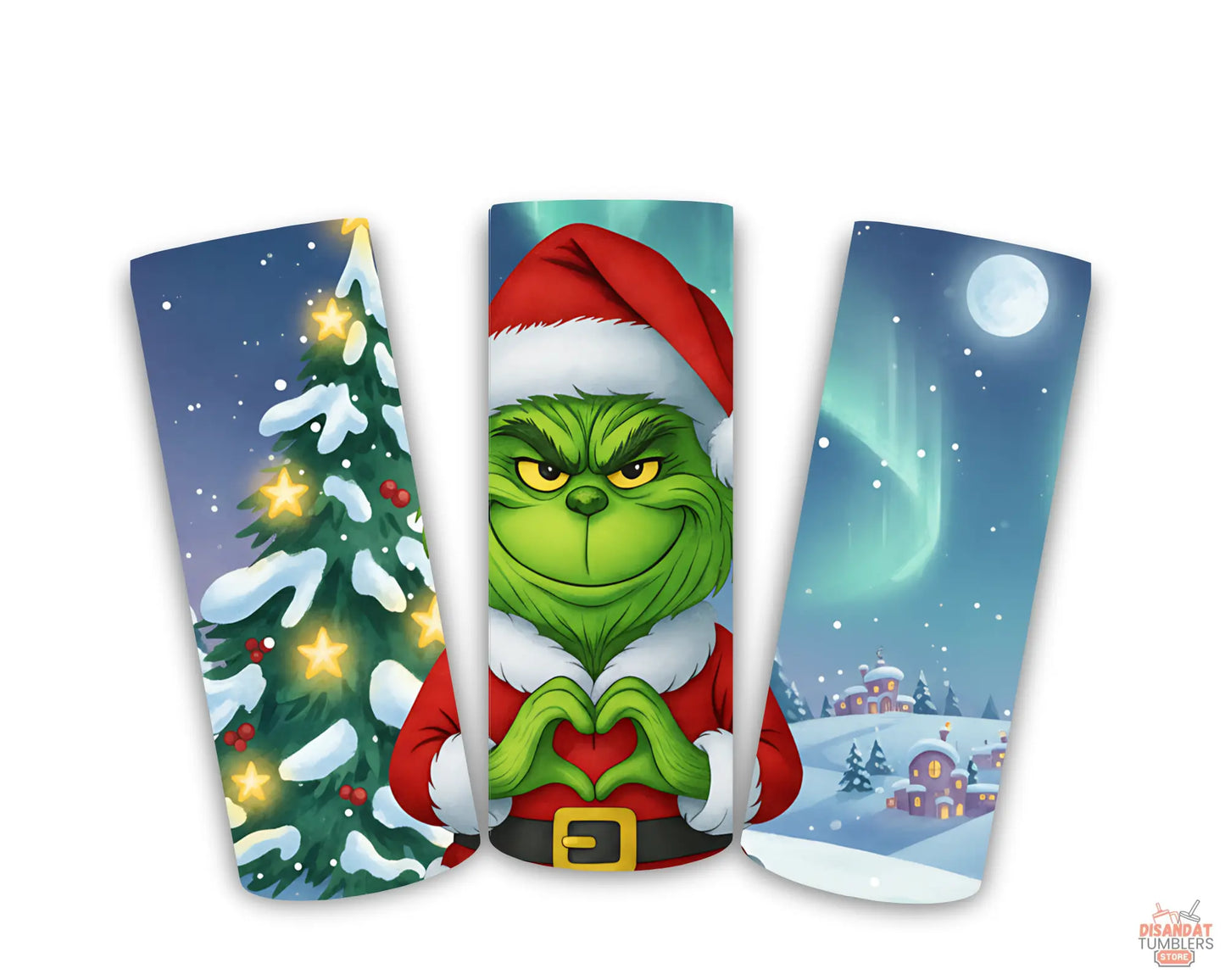 Green Santa Christmas 20oz Tumbler - Eco-Friendly Reusable - Dis An Dat Tumbler Store