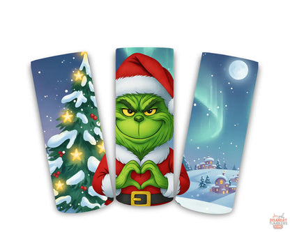 Green Santa Christmas 20oz Tumbler - Eco-Friendly Reusable - Dis An Dat Tumbler Store