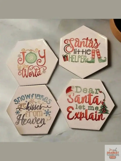 Holiday 4-inch Octagon Coasters Dis An Dat Tumbler Store